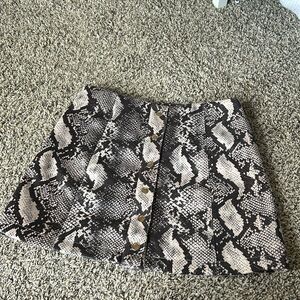 Urban outfitters snake skin button up skirt